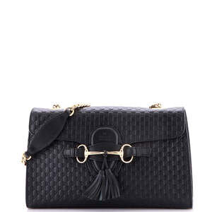 Gucci Medium Emily Chain Flap Bag Microguccissima Leather